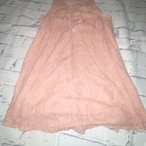 entro pink Lace Sleeveless Dress